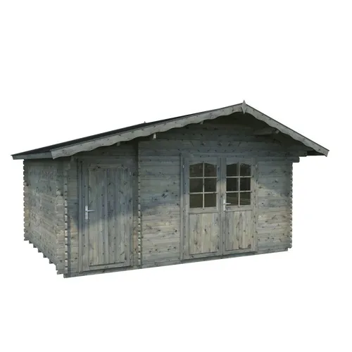 Palmako Gartenhaus Emma 14,2 m² – Flexibler Stauraum - Das Palmako Gartenhaus Emma bietet 14,2 m² Platz mit robusten 34mm Wandbohlen aus nordischer Fichte. Ideal für die sichere Aufbewahrung von Werkzeug und Gartenmöbeln. Individuelle Anpassungen möglich!
