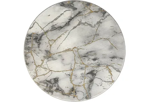 my home Teppich Juliet, rund, modernes Marmor-Design in gold von My Home