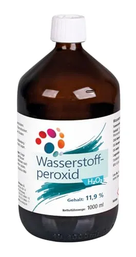 Wasserstoffperoxid 11,9% (Ph. Eur.) 1 L - Laborgeprüft - Laborchemikalien - Hochwertiges Wasserstoffperoxid, phosphatfrei stabilisiert und gemäß Ph. Eur. für zuverlässige Anwendungen in Laboren.