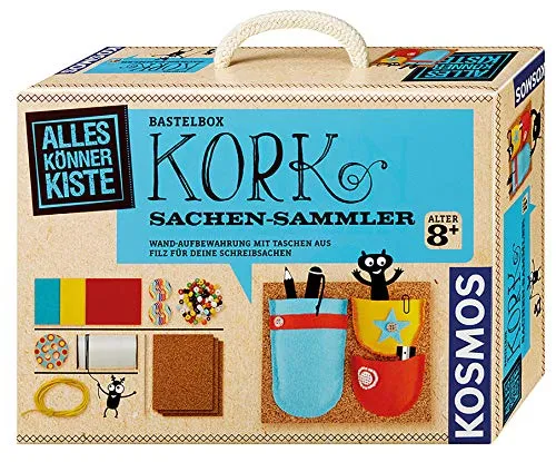 Kosmos 604271 - Kork Sachen-Sammler Bastelset, DIY-Bastelset für kreative Mädchen und Jungen ab 8 Jahren, Kindergeburtstag, Basteln für Kinder