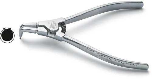 Hazet 1846D-3 Seegeringzange für Außenringe 40-100mm - Sicherungsringzange für Innenringe, präzise Spitzenform für einfaches Greifen und Entfernen von Sicherungsringen.