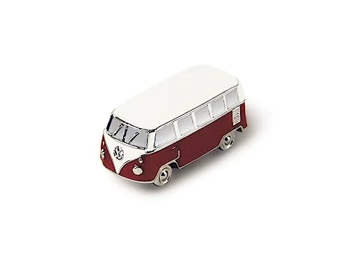 BRISA VW Collection - Volkswagen Kühlschrank-Büro-Pinnwand-Magnet im T1 Bulli Bus 3D Mini Modell (Classic Bus/Rot)