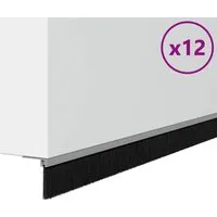 vidaXL Türbürstendichtungen 12er Set Aluminium 100 cm - Elegante Dichtungsbürsten aus Aluminium für effektiven Zugluftschutz in modernen Innenräumen. Einfach zu installieren und langlebig, perfekt für Schlafzimmer und Wohnzimmer.