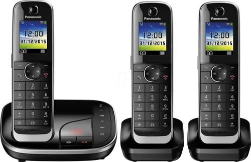 Panasonic KX-TGJ323GB - Familien-Telefon mit Anrufbeantworter, strahlungsarm und HD-Telefonie für beste Anrufqualität