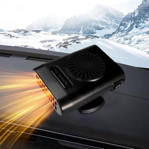 KQLHLHDYZ 12 V Autoheizung, tragbare Auto-Heizung, 200 W, 2-in-1-Auto-Windschutzscheiben-Heizventilator/Kühlventilator, Auto-Defroster mit Zigarettenanzünder-Stecker