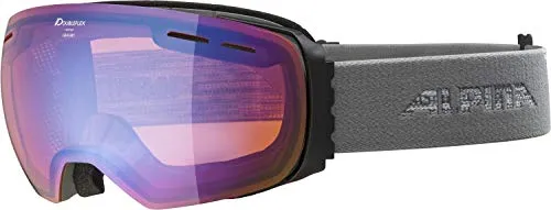 ALPINA GRANBY Q-LITE - Verspiegelte Skibrille mit 100% UV-Schutz - Skibrille für Erwachsene, ideal für mittlere Gesichtsgrößen mit Fogstop-Beschichtung für beschlagfreie Sicht und hervorragender Belüftung, perfekt bei sonnigem Wetter.