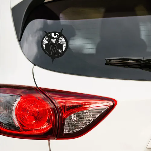 Vendetta Schwarz Matt Aufkleber 10x13cm Folie Sticker Auto Maske Anon R106