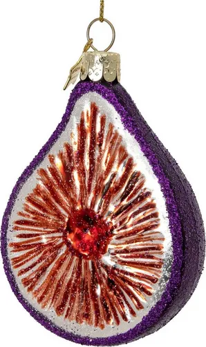 SIKORA Christbaumschmuck Feige besondere Weihnachtskugel Glas Anhänger – BS542, Christbaumschmuck Deko - traditionell, witzig & außergewöhnlich