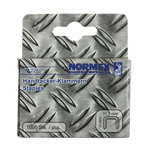 Normex Klammern für Schnellnagler 10 mm 1000 Stück Tackerklammern