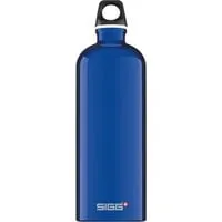 Alu Traveller 1 Liter Trinkflasche blau - Hochwertige Aluminium-Trinkflasche mit 1 Liter Fassungsvermögen, leicht und ideal für unterwegs, beim Sport oder auf Reisen.