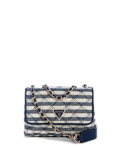 GUESS Giully II Mini Umhängetasche 2 Fächer - Stilvolle GUESS Umhängetasche im mediterranen Design. Mit zwei Fächern und verstellbarem Schulterriemen. Ideal für besondere Anlässe und den Alltag, perfekt für Smartphone, Geldbörse und Schlüssel.