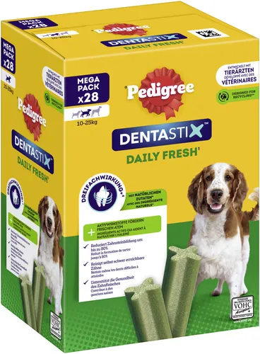 Pedigree Dentastix Daily Fresh für mittelgroße Hunde Multipack 4 x 7 Stück