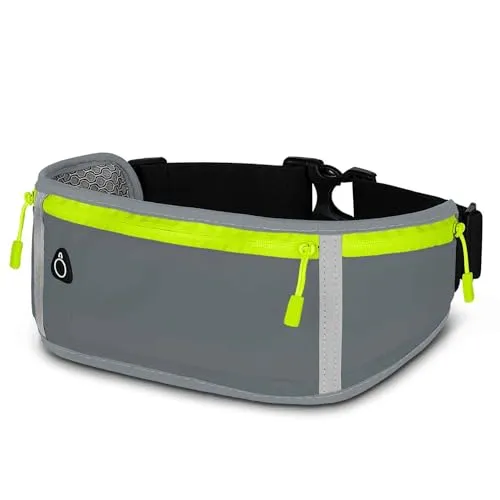 ONEFLOW Active Pro Laufgürtel für iPhone 15 Plus – Atmungsaktive Bauchtasche für Sport - Praktischer Laufgürtel für iPhone 15 Plus mit drei Fächern. Der atmungsaktive, wasserdichte Gurt bietet optimalen Komfort und sicheren Stauraum für Wertsachen – ideal für Jogging, Fitness und Outdoor-Aktivitäten.