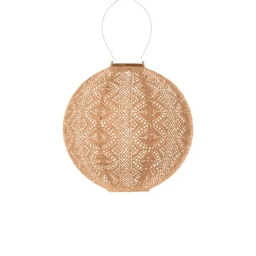 Lumiz LED-Solarlaterne ''Lace Rond'' in Apricot in orange von LUMIZ