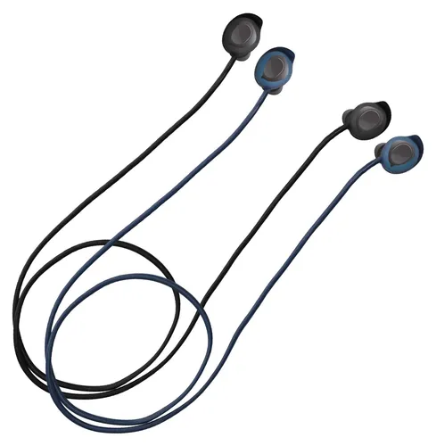 kwmobile 2x Halteband kompatibel mit Samsung Galaxy Buds FE - Dunkelblau Schwarz, sicherer Halt für Sport und Alltag, immer eins in Reserve
