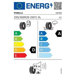 Pirelli PZero 255/30 ZR20 Sommerreifen - Hochleistungsreifen für PKW und SUVs, mit exzellenter Haftung und Geschwindigkeitsindex Y (bis 300 km/h) für sportliches Fahren.