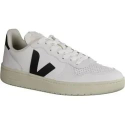 Veja Herren V-10 Prime Schuhe Größe 44 – Weiße Sneaker - Schlichte Sneaker aus pflanzlich gegerbtem Leder und recycelten Materialien, ideal für nachhaltige Mode und stilvolles Tragen.