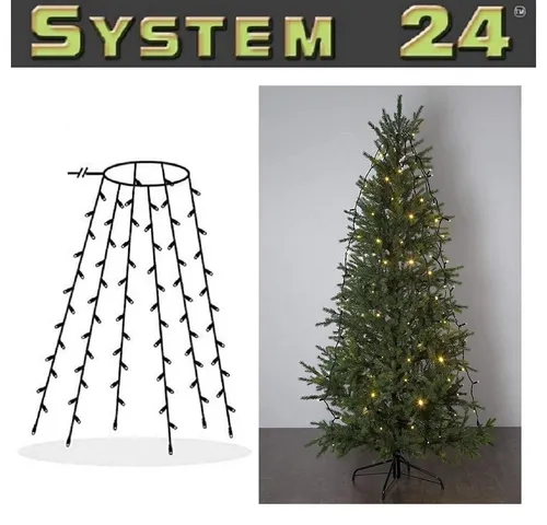 Star Trading BAUM-LICHTERKETTE EXTRA SYSTEM 24 Nr. 491-71 - Weihnachtsbeleuchtung mit 24 warmweißen LEDs, ideal für stimmungsvolle Dekoration und festliche Atmosphäre.