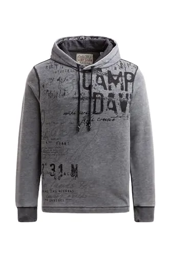 CAMP DAVID Kapuzensweatshirt mit Ausbrenner-Effekten - Lässiges Kapuzensweatshirt mit coolen Ausbrenner-Effekten und Vintage-Look. Angenehm zu tragen und ideal für Abenteuer. Perfekt für entspannte Tage.