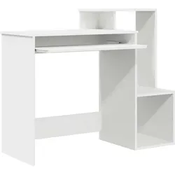 vidaXL Schreibtisch Weißer Computertisch mit Stauraum