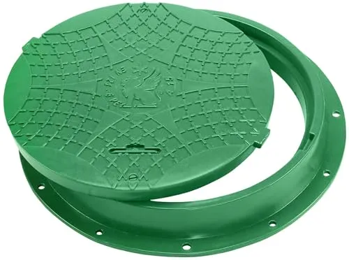 Schachtabdeckung Kanaldeckel DN600/800 A15 BabylonPlast™ in Grün
