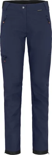 Bergson Outdoorhose TESSE COMFORT (slim) Damen Softshellhose - Winddichte und strapazierfähige Softshellhose für Damen in peacoat blau. Ideal für Outdoor-Aktivitäten und bietet optimalen Tragekomfort bei jedem Wetter.