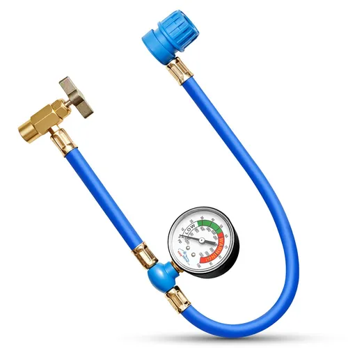 EasyKlima Füllschlauch mit Manometer Auto Klimaanlage A/C Niederdruck Schlauch