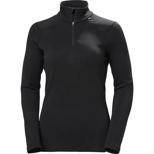 Helly Hansen W Lifa Merino Midw 1/2 Zip black (990) M - Funktionale Skiwäsche für Frauen, bietet optimale Wärmeisolierung und Feuchtigkeitsregulierung dank innovativer LIFA Merino 2-lagiger Konstruktion.