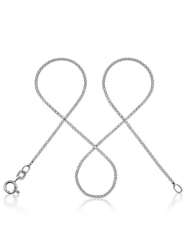 modabilé Kette ohne Anhänger Halskette VENICE, Damen Venezianerkette 1,2mm 60cm, Sterling Silber 925, Made in Germany