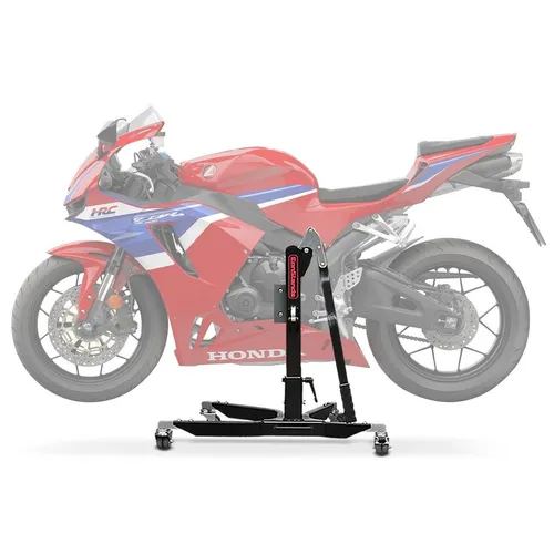 ConStands Motorradheber CS Power Classic-Zentralständer für Honda CBR 600 RR 24-25 - Wagenheber für sicheres und müheloses Aufbocken von Motorrädern, ideal für Service und Reparatur. Mit stabilen Doppelrollen für einfaches Rangieren in engen Räumen.