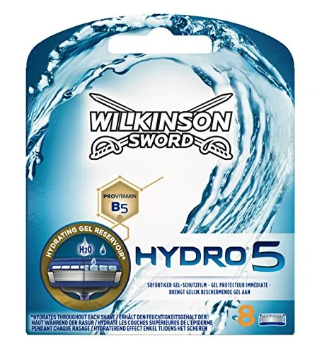 Wilkinson Sword Hydro 5 Rasierklingen für Herren Rasierer, 8 Stück
