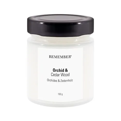 Remember Duftkerze, Orchidee & Zedernholz