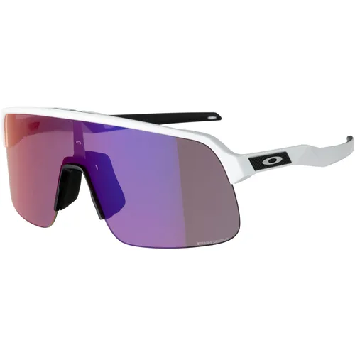 Oakley Sutro Lite S Matte White / Prizm Road - Sportbrille - Sportbrillen für Radfahrer, verkleinerte Version mit Prizm Lens Technology für verbessertes Sehen und Schutz vor Elementen.
