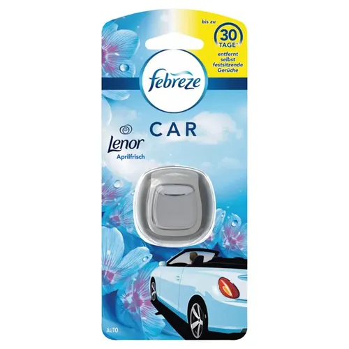 Procter and Gamble Febreze Car Lufterfrischer Lenor Aprilfrisch - Der Febreze Car Lufterfrischer sorgt für anhaltende Frische in Ihrem Auto. Einfach an den Lüftungsschlitzen zu befestigen, regulierbare Duftintensität für individuellen Genuss.