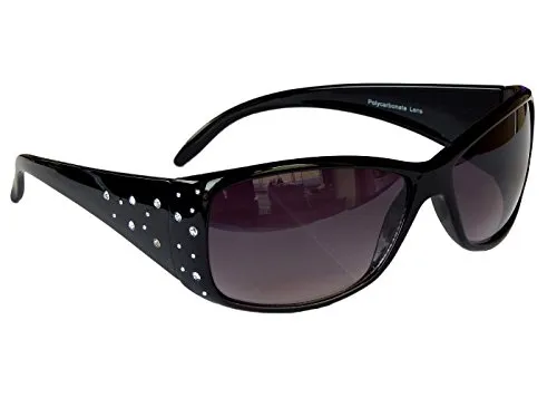 Gil SSC Damenbrille Brille Sonnenbrille mit Strass Damen Sunglasses M 39 (Schwarz)