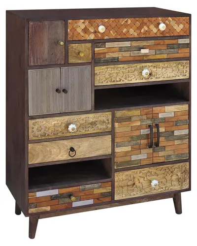 DELUKE Kommode ARVID aus Holz in Mehrfarbig – 121x100x40cm