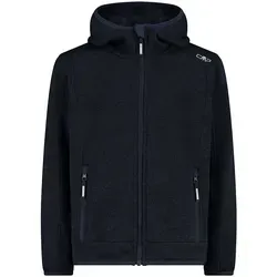 CMP Fleecejacke Schwarz für Kinder, Größe 92 - Funktionsjacke aus Knit-Tech, wärmeisolierend und winddicht, ideal als Übergangsjacke für aktive Kids. Mit Kapuze und elastischen Säumen für optimalen Tragekomfort.