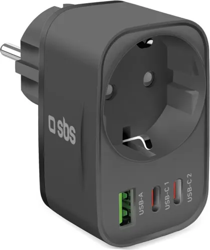 Mehrfachstecker-Ladegerät 30 W, Schwarz