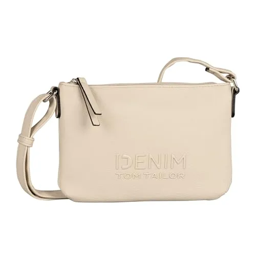 TOM TAILOR Umhängetasche Cross Bag beige - Handtaschen mit stufenlos verstellbarem Schulterriemen (75 cm - 142 cm) und stilvollem unifarbenem Design - ideal für jeden Anlass.