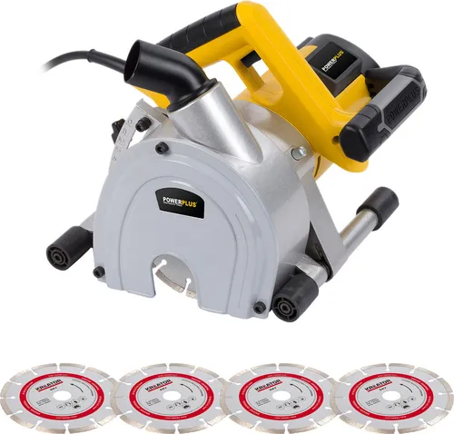 Mauernutfräse 1800 Watt mit 4 Diamanttrennscheiben