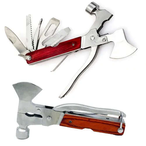 Multitool Multifunktionswerkzeug mit Axt, Messer, Hammer und Zange