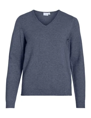 Vila V-Ausschnitt-Pullover VIRIL V-NECK L/S KNIT TOP - NOOS