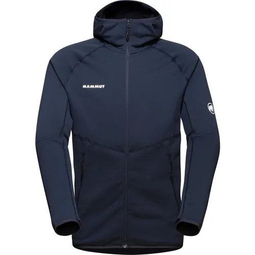 Mammut Aconcagua ML Hooded Jacket Men Marine (XL) - Jacke aus Polartec Power Stretch Pro, extrem elastisch und warm, ideal für Outdoor-Aktivitäten und als Zwischenlage, nachhaltig gefärbt für umweltfreundlichen Einsatz.