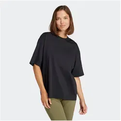 adidas Damen Essentials Contemporary Logo Boyfriend T-Shirt, Black, XL - Stylisches Shirt für Damen mit lockerem Schnitt, aus 100% Baumwolle für höchsten Tragekomfort. Perfekt für lässige Anlässe.