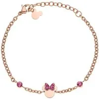 Disney Minnie Mädchen-Armband aus Edelstahl in lila von Disney