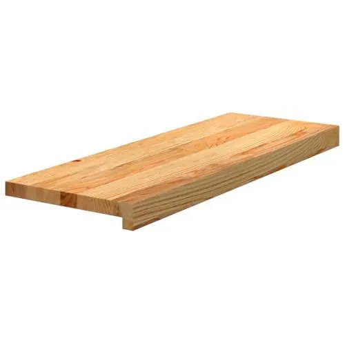 vidaXL Treppenstufen 8 Stk. Hellbraun 70x25x2 cm Massivholz Eiche - Gartenzäune: 8 robuste Treppenstufen aus massivem Eichenholz, ideal für langlebige Nutzung und vielseitig als Fensterbank einsetzbar. Pflegeleicht und mit natürlichem Charme.