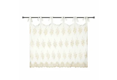 Loberon Scheibengardine Velarion - Scheibengardinen & Kurzstores mit floralen Stickereien und durchsichtiger Netzstruktur, ideal für romantischen Sichtschutz und langlebige Qualität.