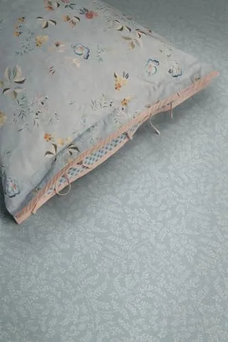 Pip Studio Spanbettlaken Leafy Blau Grau 100x200/220 in blau von Pip Studio
