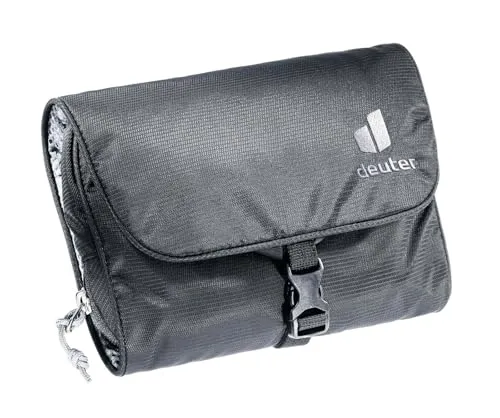 Deuter Unisex Wash Bag I Kulturbeutel, Schwarz, 1 L - Praktischer Kulturbeutel mit verstaubarem Haken zum Aufhängen, ideal für Reisen. Ausreichend Platz mit großen und flachen Taschen für eine optimale Organisation Ihrer Hygieneartikel.