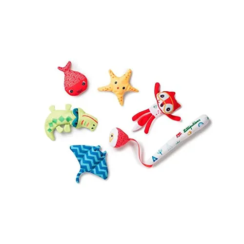 Lilliputiens - Angelspiel fürs Bad - Interaktives Bade-Spielzeug mit Magnetangel und schwimmenden Figuren - Fördert Feinmotorik, Fantasie und Denkvermögen - Ab 12 Monaten - 83090